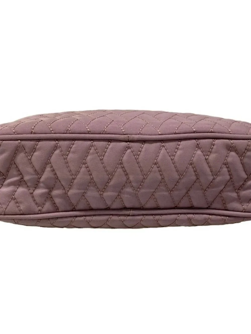 PRADA Light Purple Purple Nylon Leather Handbag